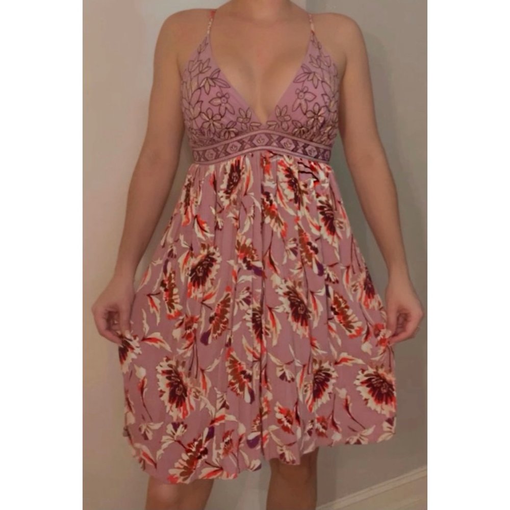 V-Neck Floral Print Cami Dress